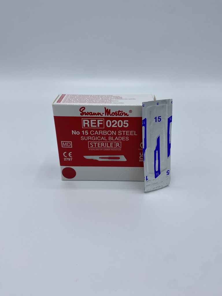 Scalpelmesjes steriel nr 15 (per 10 stuks)