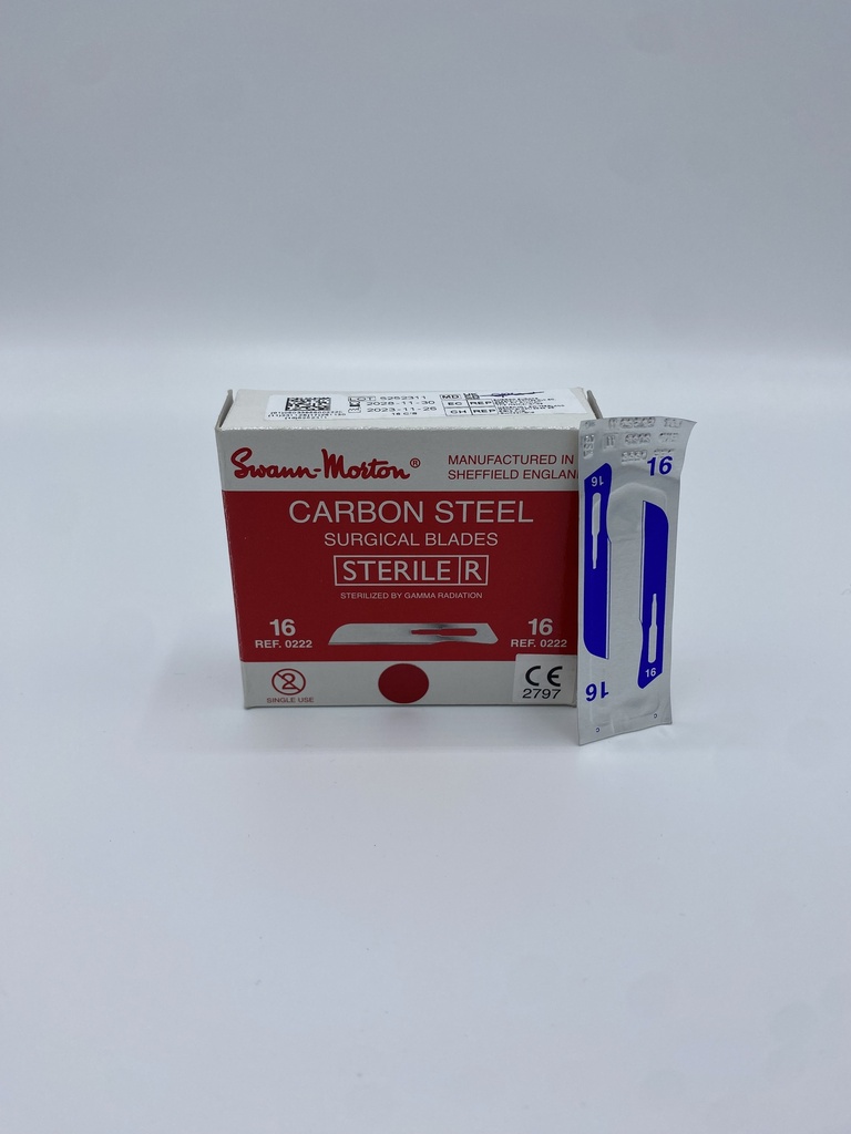 Scalpelmesjes steriel nr 16 (per 10 stuks)