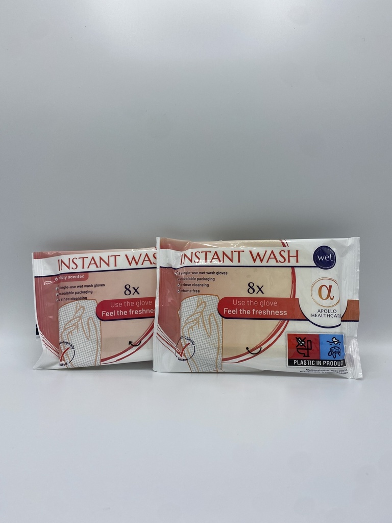 Instant Wash Washandjes (Licht Geparfumeerd - 8x)